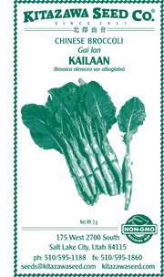 Retail Packet Design - Green Print - Chinese Broccoli Seed Packet - Kailaan