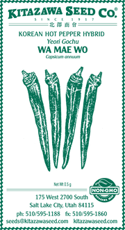 Retail Packet Design - Green Print - Pepper Seed Packet - Hot - Wa Mae Wo Hybrid